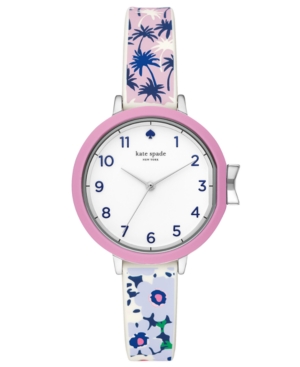 KATE SPADE KATE SPADE NEW YORK WOMEN'S PARK ROW MULTICOLORED SILICONE STRAP WATCH 34MM