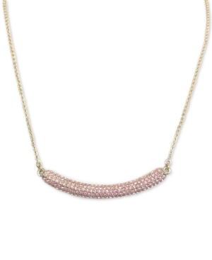 image of Nina Gold-Tone Pave Crystal Curved Bar 17