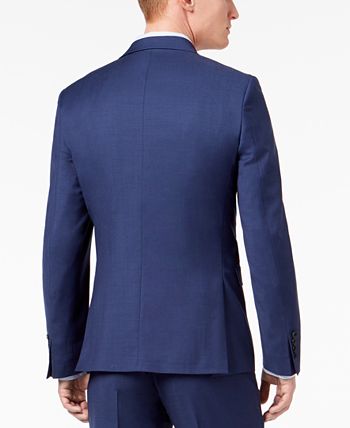 Calvin Klein Men's Skinny Fit Extra Slim Infinite Stretch Suit Jacket Blue Size 44