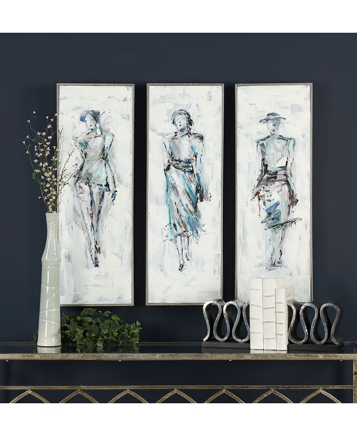 Uttermost Styling 3-Pc. Hand-Painted Wall Art Set - Macy's