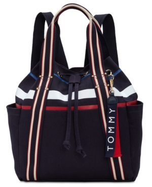 TOMMY HILFIGER CLASSIC TOMMY CANVAS DRAWSTRING BACKPACK