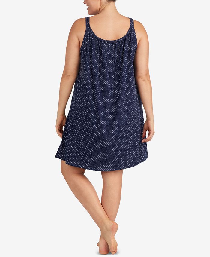 Lauren Ralph Lauren Seaside Classic Knits Plus Size Printed Nightgown