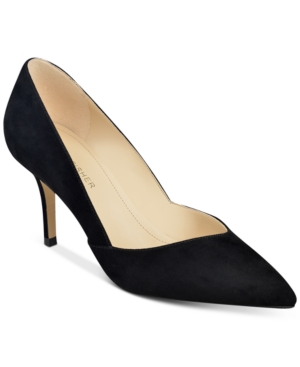 Marc Fisher Women's Tuscany Slip On Stiletto Dress Pumps In Black Suede