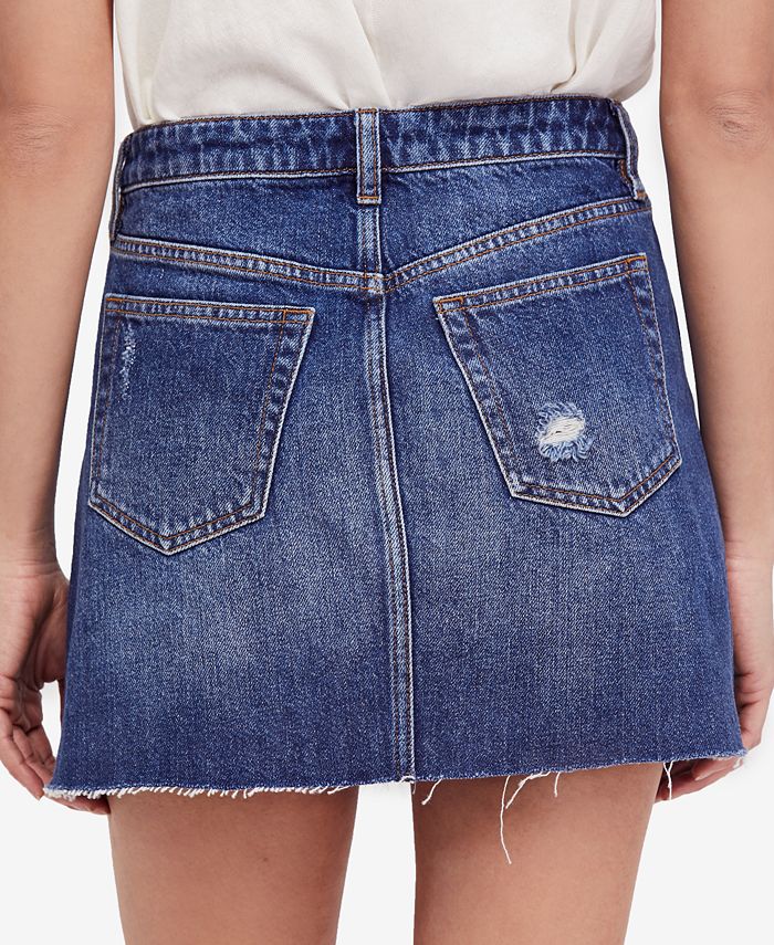 Free People Cotton Denim Mini Skirt & Reviews - Skirts - Juniors - Macy's