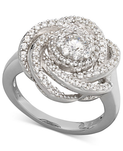 Wrapped in Love™ Diamond Ring, 14k White Gold Diamond Pave Knot Ring (1 ct. t.w.)