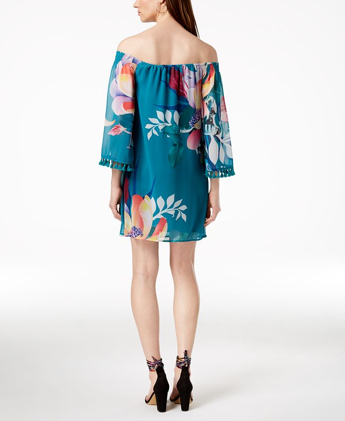 Trina Turk Amaris Floral-Print Off-The-Shoulder Dress & Reviews ...