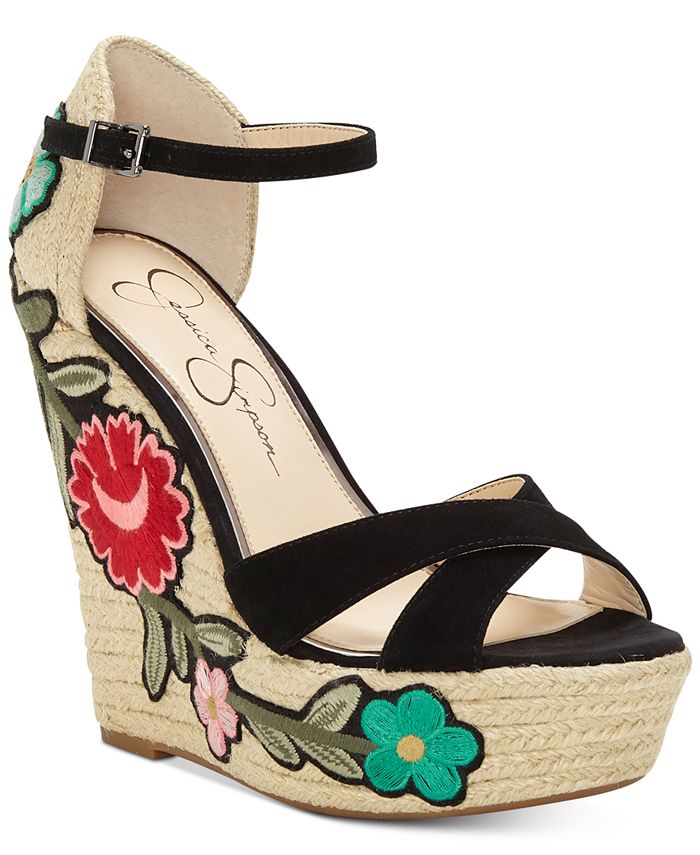 Jessica Simpson Apella Patch Wedge Sandals & Reviews - Sandals - Shoes ...