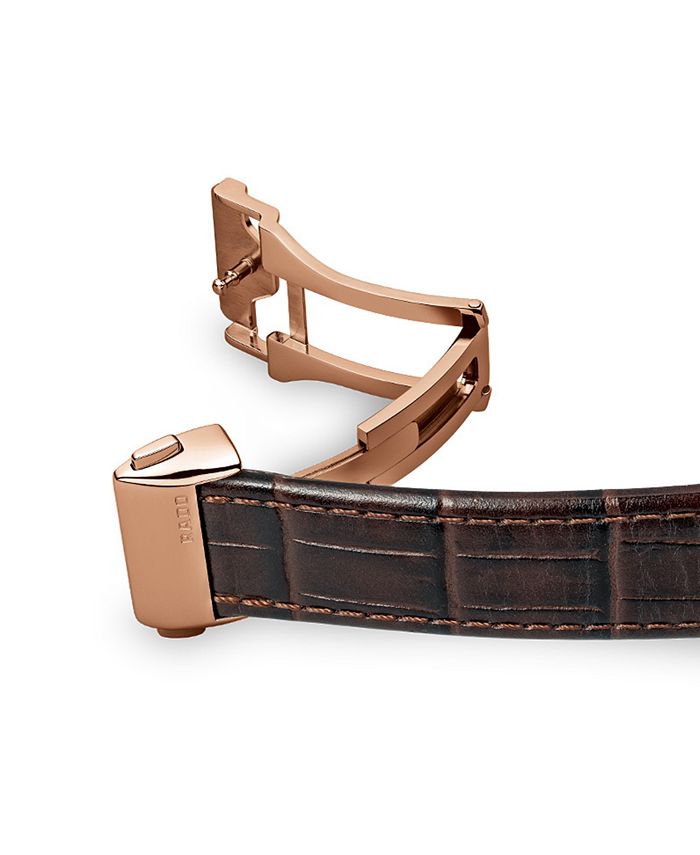 Rado Women's Swiss Automatic Hyperchrome Diamond Accent Brown Leather