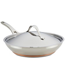 Nouvelle Copper Stainless Steel 12" French Skillet & Lid