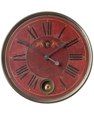 Uttermost - Regency Villa Tesio 23" Red Wall Clock
