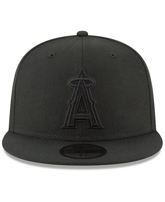 New Era Los Angeles Angels Blackout 59FIFTY FITTED Cap - Macy's