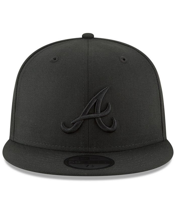 New Era Atlanta Braves Blackout 59FIFTY FITTED Cap & Reviews - Sports ...