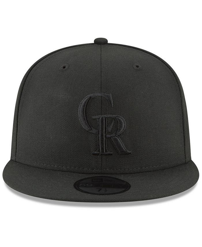 New Era Colorado Rockies Blackout 59FIFTY FITTED Cap - Macy's