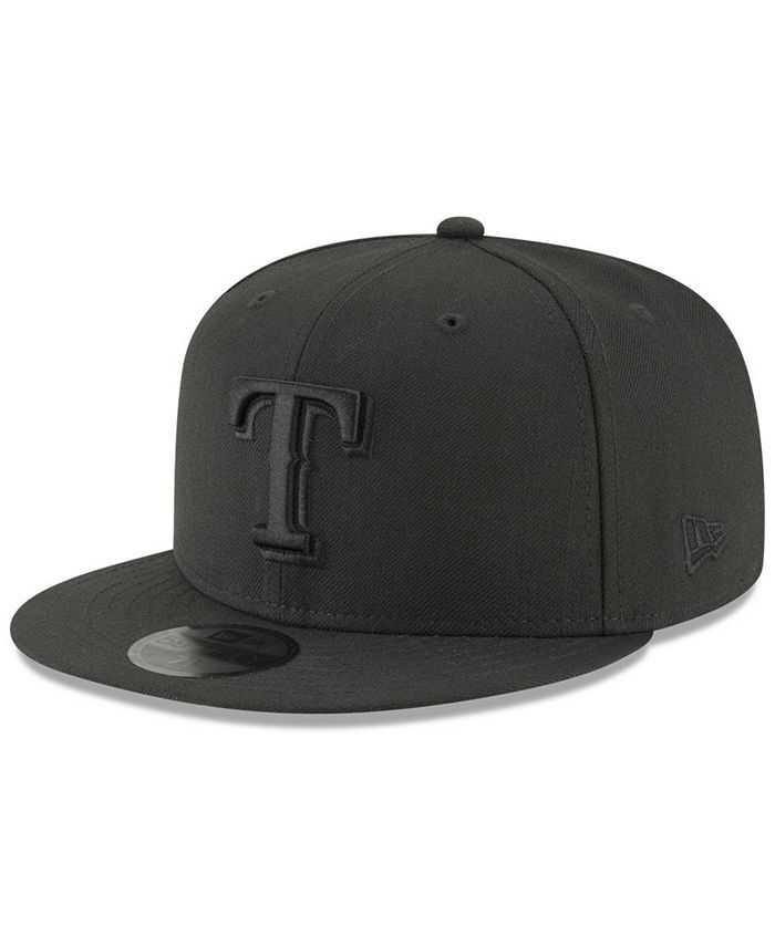 New Era Texas Rangers Blackout 59FIFTY FITTED Cap - Macy's