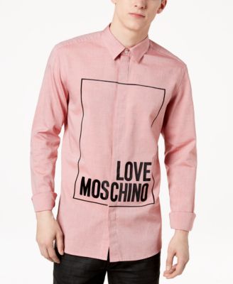 Love Moschino - Men's Slim-Fit Logo-Print Shirt