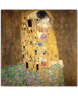 Trademark Global Gustav Klimt 'the Kiss 1907-8' Canvas Art In No Color