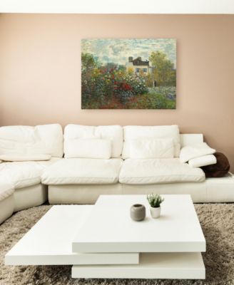 Claude Monet 'The Artist's Garden In Argenteuil' Large Canvas Wall Art, 35" x 47"