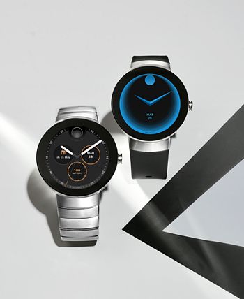 Movado Connect Smartwatch 46.5mm Stainless Steel Stainless steel Black  3660016 - Best Buy