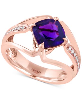 EFFY Collection - Amethyst (1-3/4 ct. t.w.) & Diamond Accent Ring in 14k Rose Gold