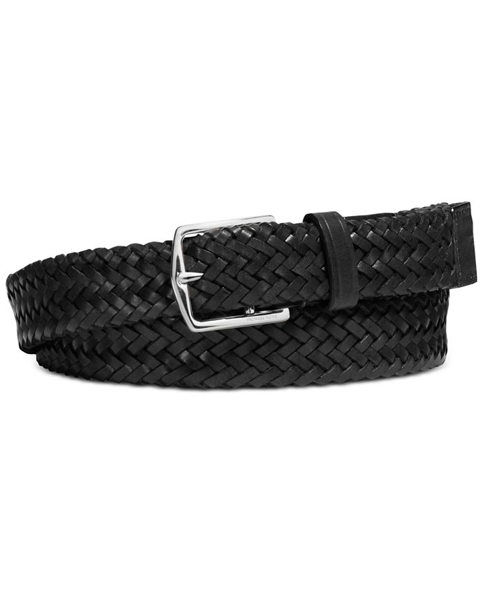 Michael Kors Men's Braided Leather Belt - Macy's