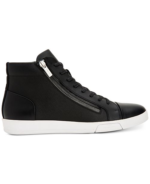 Calvin Klein Men's Berke Leather High-Top Sneakers - All Men's Shoes ...