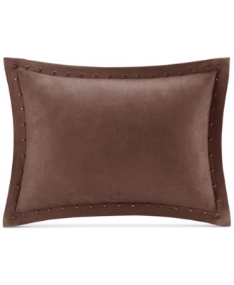 Madison Park - Alban Faux-Suede 14" x 20" Studded Oblong Decorative Pillow