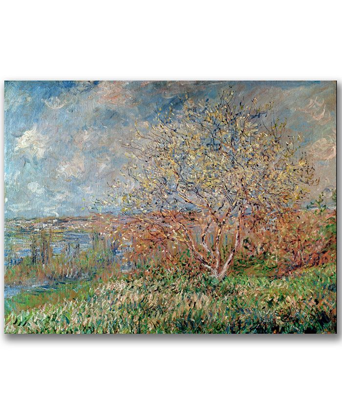 Trademark Global - Claude Monet 'Spring 1880' 35" x 47" Canvas Wall Art