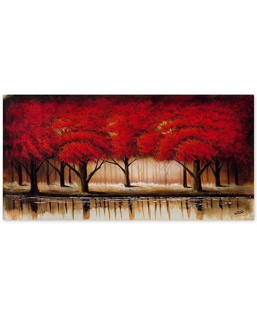 Trademark Global Rio Parade Of Red Trees Ii 24 X 47 Canvas