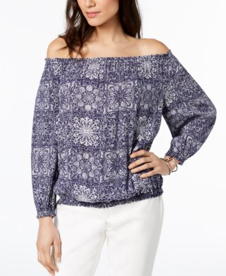 tommy hilfiger off the shoulder top