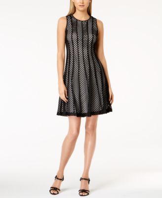 Calvin Klein - Mesh Fit & Flare Dress