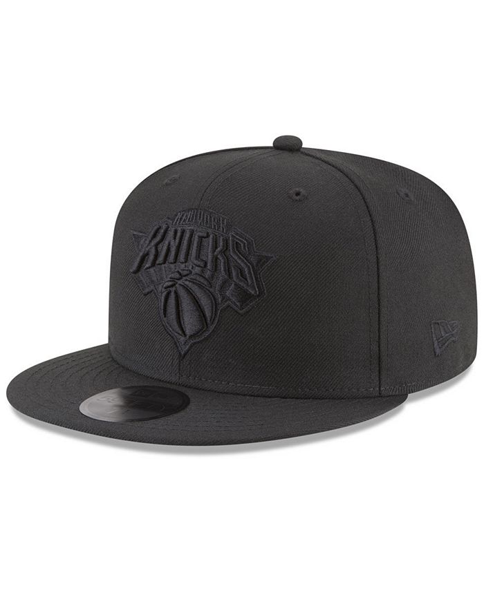 New Era New York Knicks Blackout 59FIFTY Fitted Cap - Macy's