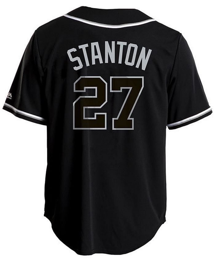 Majestic Men's Giancarlo Stanton New York Yankees Pitch Black Jersey ...