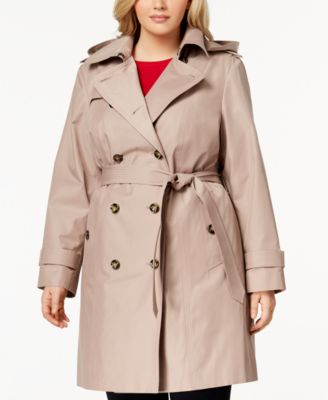 plus size trench coats with hood