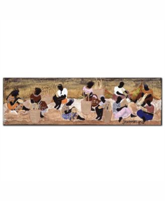 Trademark Global - Garner Lewis Basket Weavers 14" x 47" Canvas Art Print