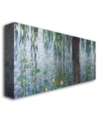 Claude Monet 'Waterlilies Morning' 20" x 47" Canvas Art Print