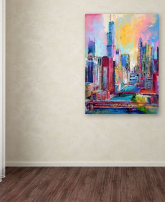 Richard Wallich 'Chicago 3' Canvas Art - 24" x 32" x 2"