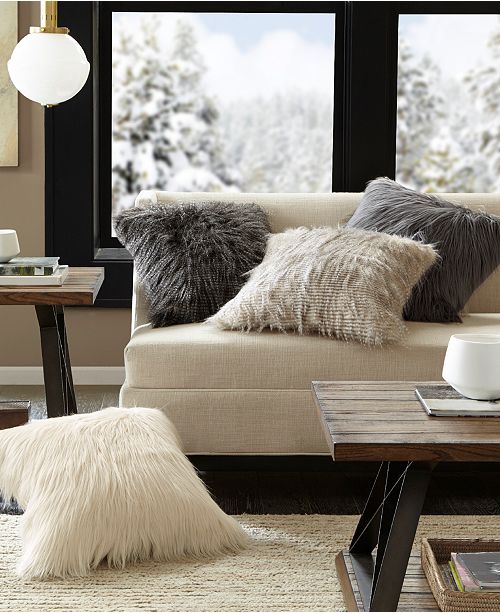 Madison Park Edina 20 Square Faux Fur Decorative Pillow Reviews