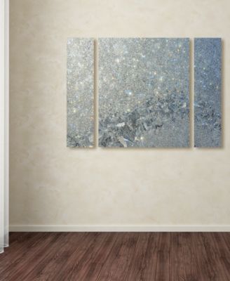 Kurt Shaffer 'Frost Pattern Sun Stars' Multi Panel Art Set Large - 25" x 30" x 2"