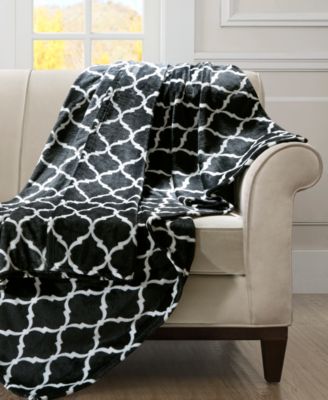 Geometric Plush Throw, 60" x 70"