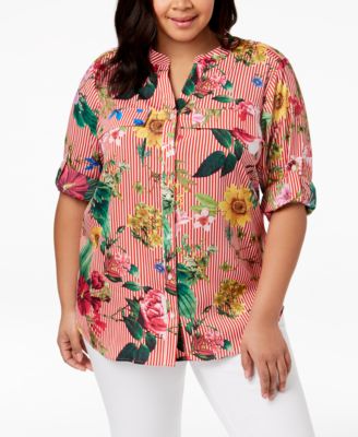 macy's calvin klein plus size tops