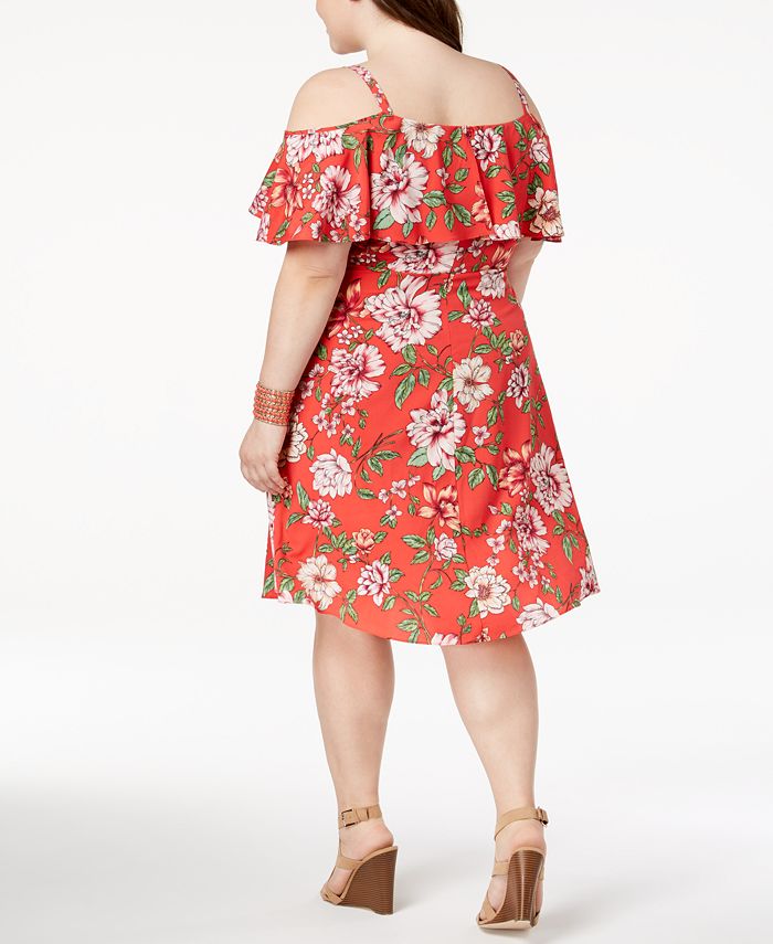 Soprano Trendy Plus Size ColdShoulder ALine Dress Macy's