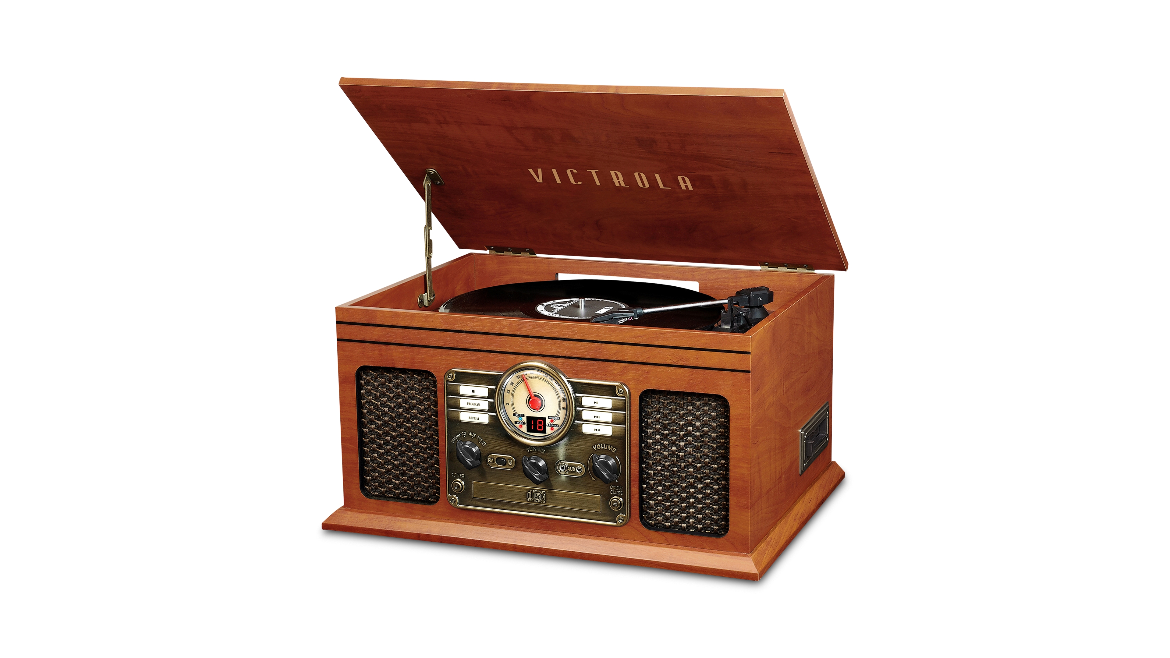 Victrola 6-In-1 Nostalgic Bluetooth Record Player With 3-Speed Turntable