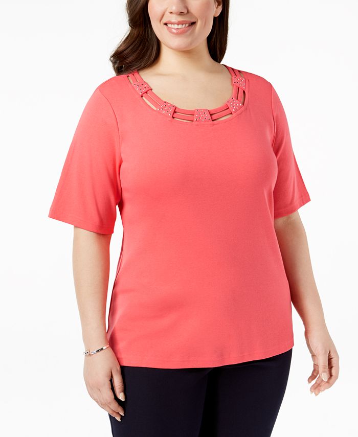 macys karen scott tops plus size