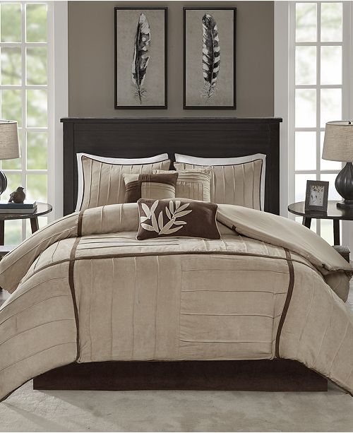 Madison Park Dune 7 Pc Faux Suede Full Comforter Set Reviews