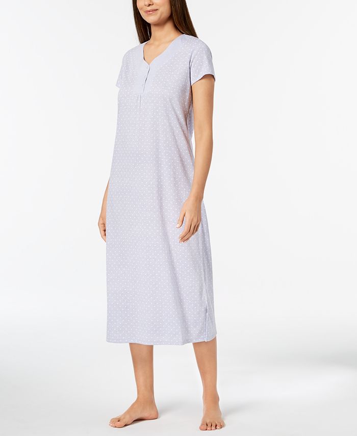 Charter Club Dotted Cotton Nightgown, Created for Macy's - Macy's