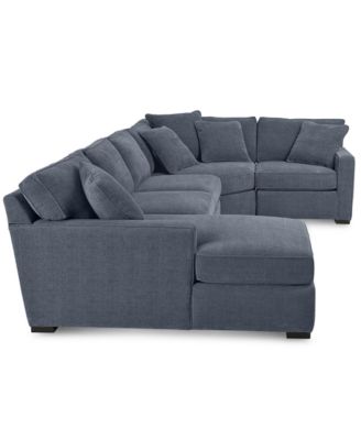 Radley 4-Pc. Fabric Chaise Sectional Sofa with Wedge Piece