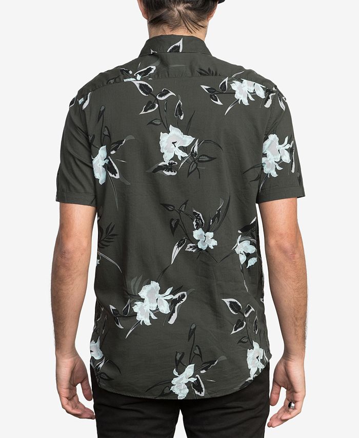 RVCA Men's Moonflower Floral-Print Pocket Shirt - Macy's