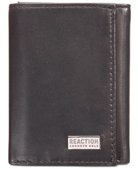 Kenneth Cole Reaction Men's Nappa Leather Extra-Capacity Tri-Fold Wallet