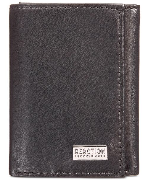 Kenneth Cole Reaction Men S Nappa Leather Extra Capacity Tri Fold Wallet Reviews All Accessories Men Macy S