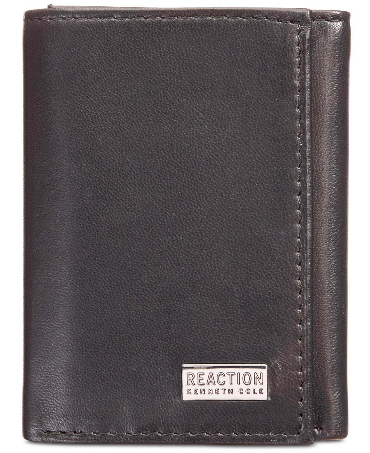 Men's Nappa Leather Extra-Capacity Tri-Fold Wallet - Black